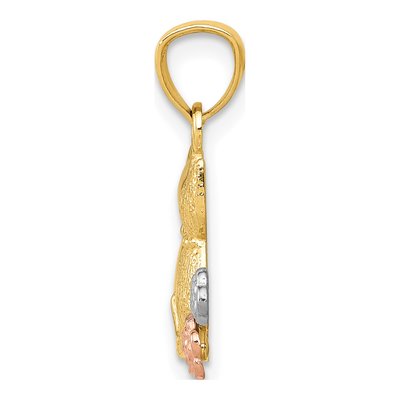 14K Two-Tone Gold Two Cats Pendant – view 3