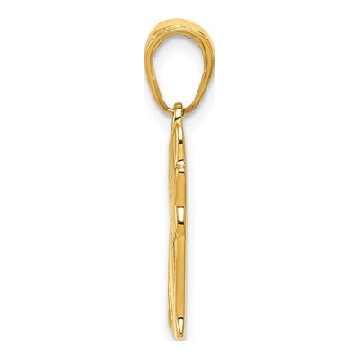 14K Yellow Gold Sitting Cat Pendant – view 3