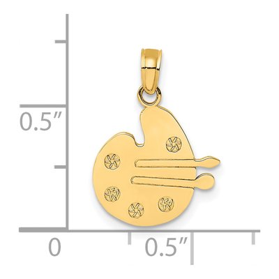14K Yellow Gold Paint Palette Charm – view 4