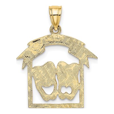 14K Yellow Gold Comedy Tragedy Drama Charm – view 5