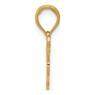14K Yellow Gold Acoustic Guitar Pendant – view 3