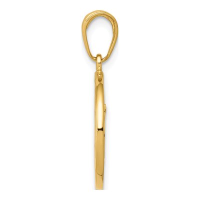 14K Yellow Gold Om Symbol Pendant – view 3