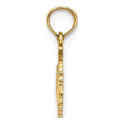 14K Yellow Gold Hand Holding Barbell Charm – view 3