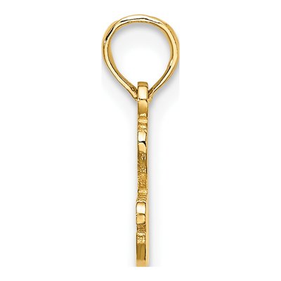 14K Yellow Gold I Heart Racing Charm Pendant – view 3