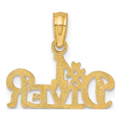14K Yellow Gold Diver Number 1 Pendant – view 5