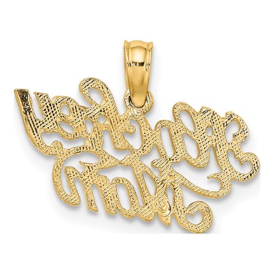 14K Yellow Gold Hockey Mom Pendant – view 5