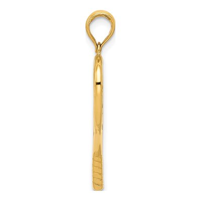 14K Yellow Gold 3-D Racquetball Pendant – view 3