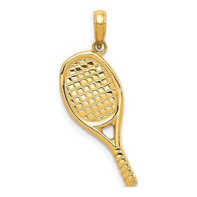14K Yellow Gold 3-D Racquetball Pendant – view 4
