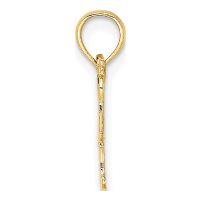 14K Yellow Gold Softball Mom Bat Ball Charm – view 3