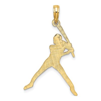 14K Yellow Gold Baseball Batter Pendant – view 5