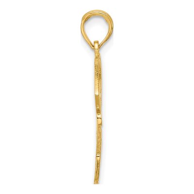 14K Yellow Gold Baseball Diamond Pendant – view 3