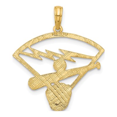 14K Yellow Gold Baseball Diamond Pendant – view 4