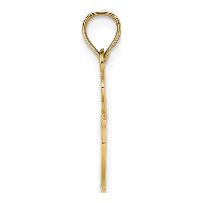14K Yellow Gold Football Helmet Ball Charm – view 3