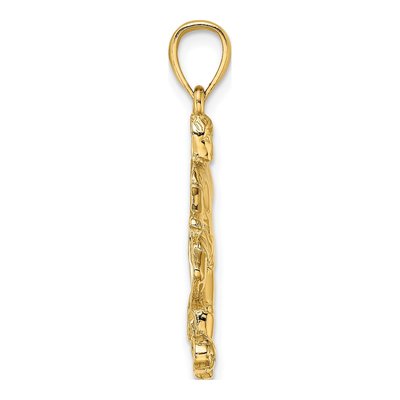 14K Yellow Gold Soccer Player Pendant – view 3