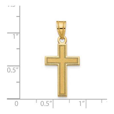14K Yellow Gold Small Cross Pendant – view 4