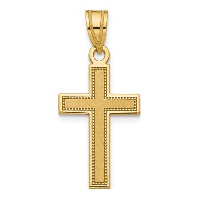 14K Yellow Gold Small Cross Pendant