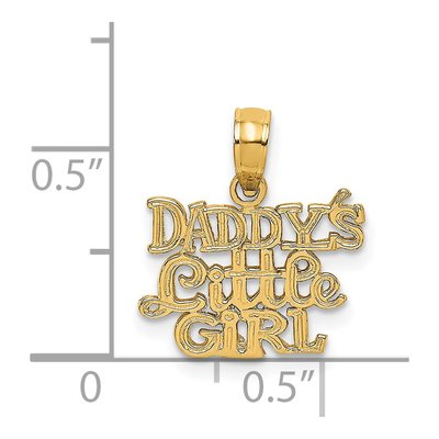 14K Yellow Gold Daddy's Little Girl Charm – view 4