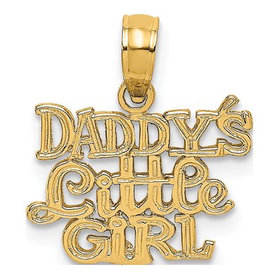 14K Yellow Gold Daddy's Little Girl Charm