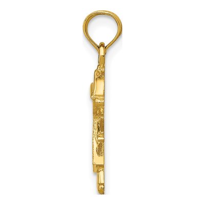 14K Yellow Gold Boy Pendant – view 3