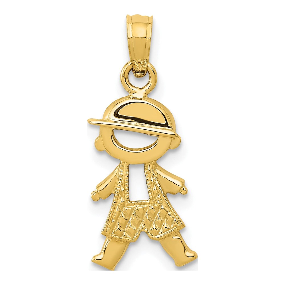 14K Yellow Gold Boy Pendant