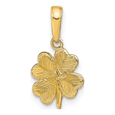 14K Yellow Gold 4-Leaf Clover Pendant