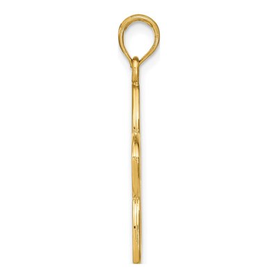 14K Yellow Gold Plumeria Flower Pendant – view 3