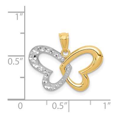 14K Yellow Gold Butterfly Pendant – view 4