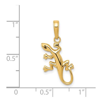 14K Yellow Gold Gecko Pendant – view 4