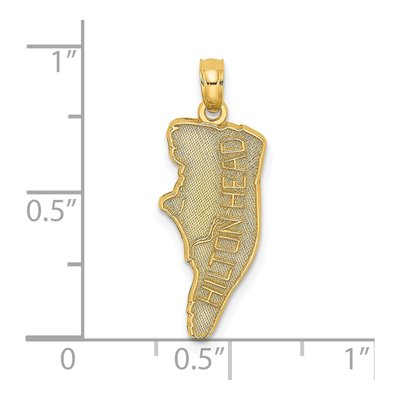 14K Yellow Gold Hilton Head Map Pendant – view 4