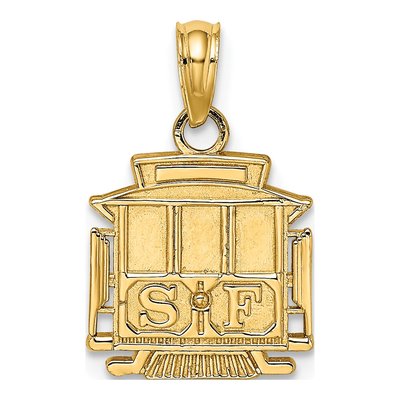 14K Yellow Gold San Francisco Cable Car Charm