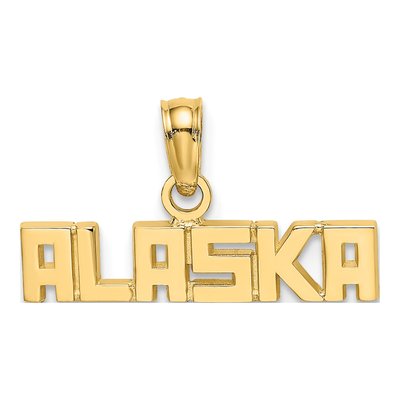 14K Yellow Gold Alaska Pendant