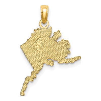14K Yellow Gold Alaska Map Pendant – view 5