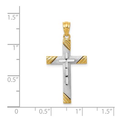 14K Yellow Gold Cross Pendant – view 4