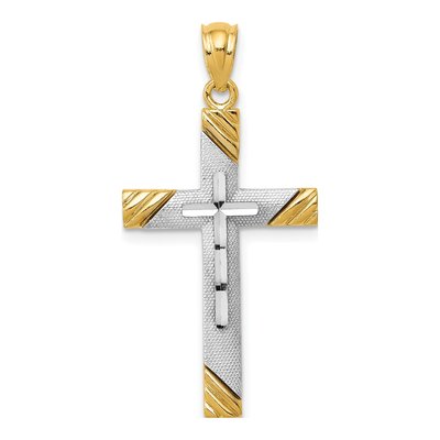 14K Yellow Gold Cross Pendant