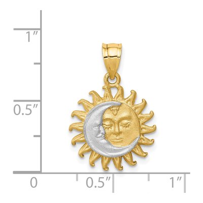 14K Yellow Gold Sun Moon Pendant – view 5