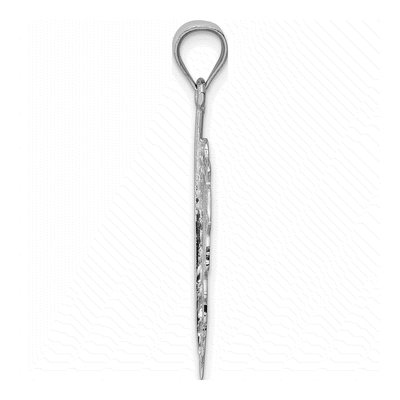 14K White Gold Leaf Pendant – view 3