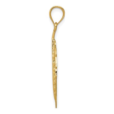 14K Yellow Gold Leaf Pendant – view 3