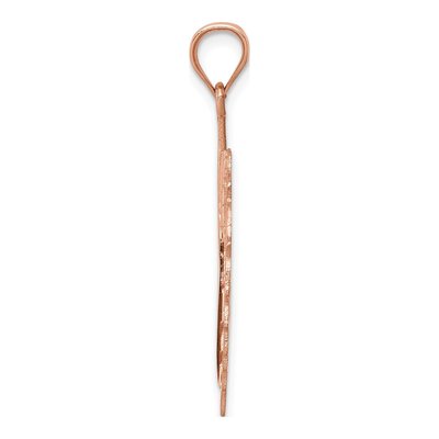 14K Rose Gold Leaf Pendant – view 3