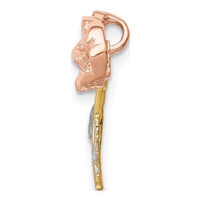 14K Two-Tone Rose Chain Slide – view 3