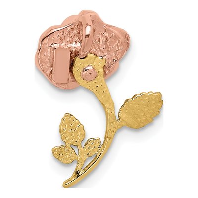 14K Two-Tone Rose Chain Slide – view 4