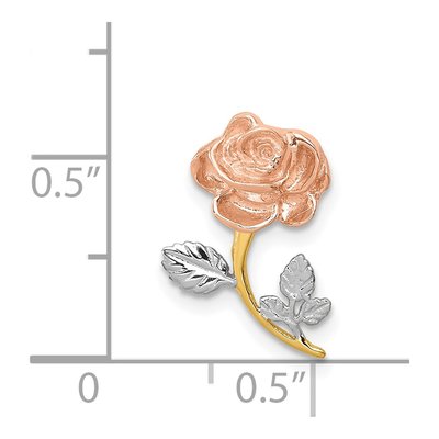 14K Two-Tone Rose Chain Slide – view 5