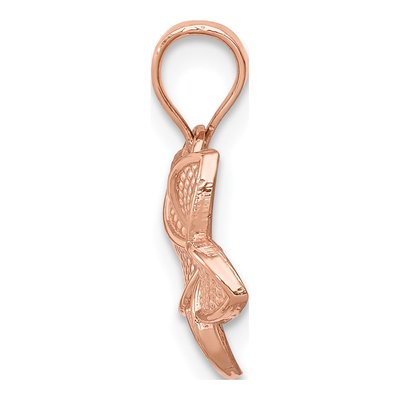 14K Rose Gold Mini Plumeria Pendant – view 3