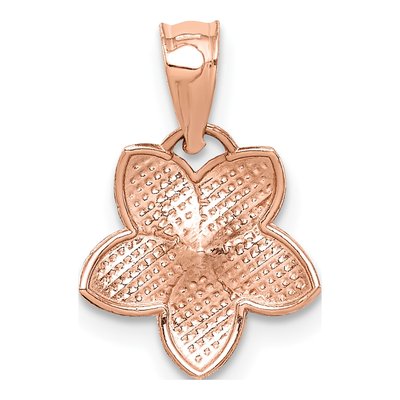 14K Rose Gold Mini Plumeria Pendant – view 4