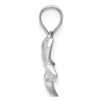 14K White Gold Mini Plumeria Pendant – view 3