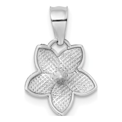14K White Gold Mini Plumeria Pendant – view 5