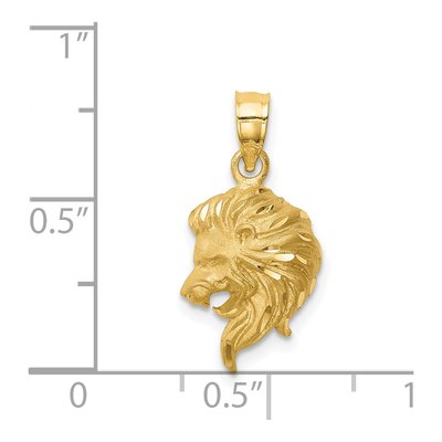 14K Yellow Gold Lion Head Pendant – view 3