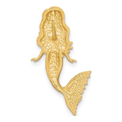14K Yellow Gold Mermaid Slide Pendant – view 4