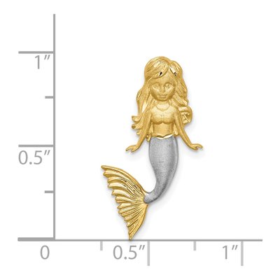 14K Yellow Gold Mermaid Slide Pendant – view 5