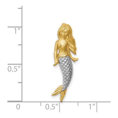 14K Yellow Gold Mermaid Slide Pendant – view 5