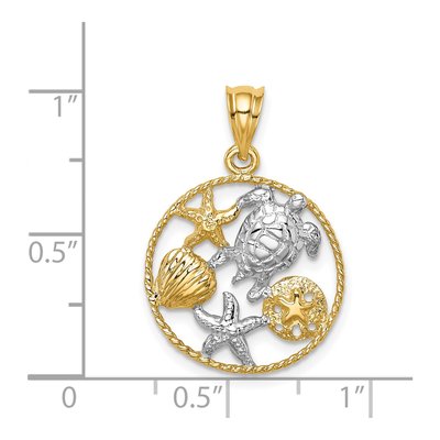 14K Yellow Gold Sealife Pendant – view 5